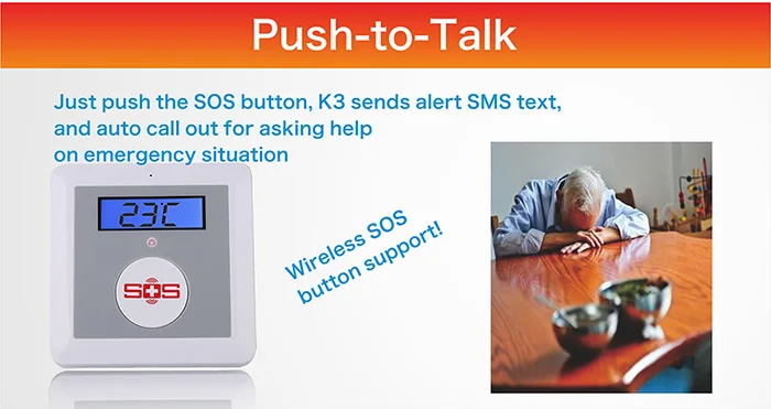 K3 GSM alarm elderly SOS alarm 03