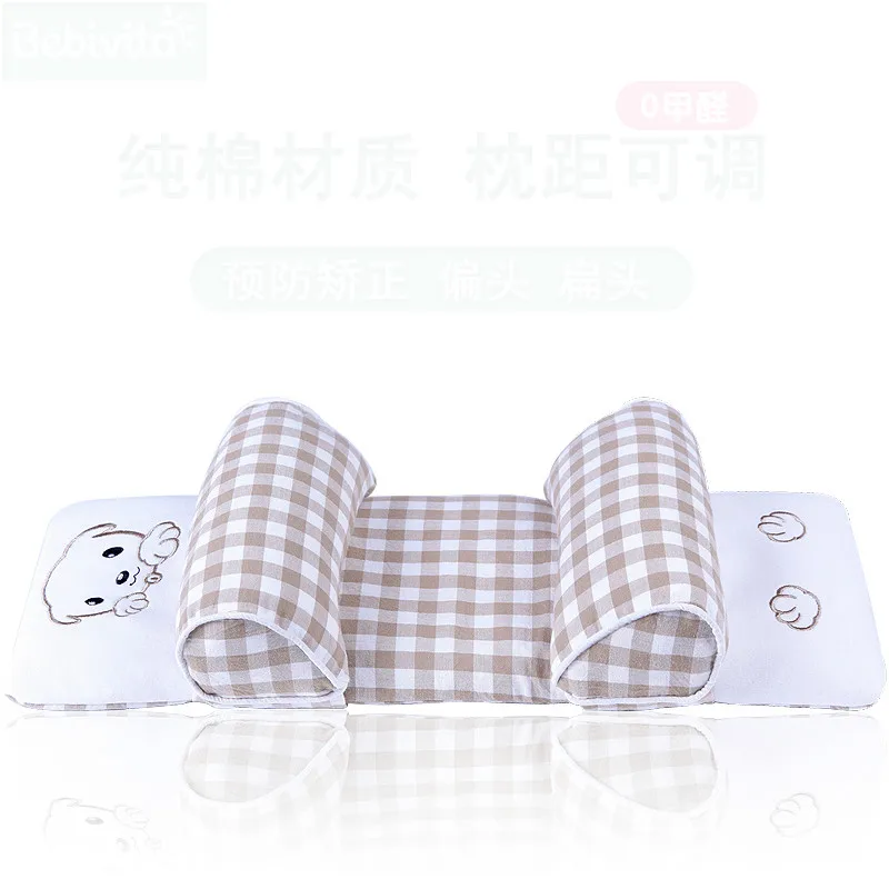 

Multi-function Ventilation Summer Baby Stereotyped Pillow Adjustable Pure Cotton Filled With Buckwheat Shaping Pillow For 0-3T