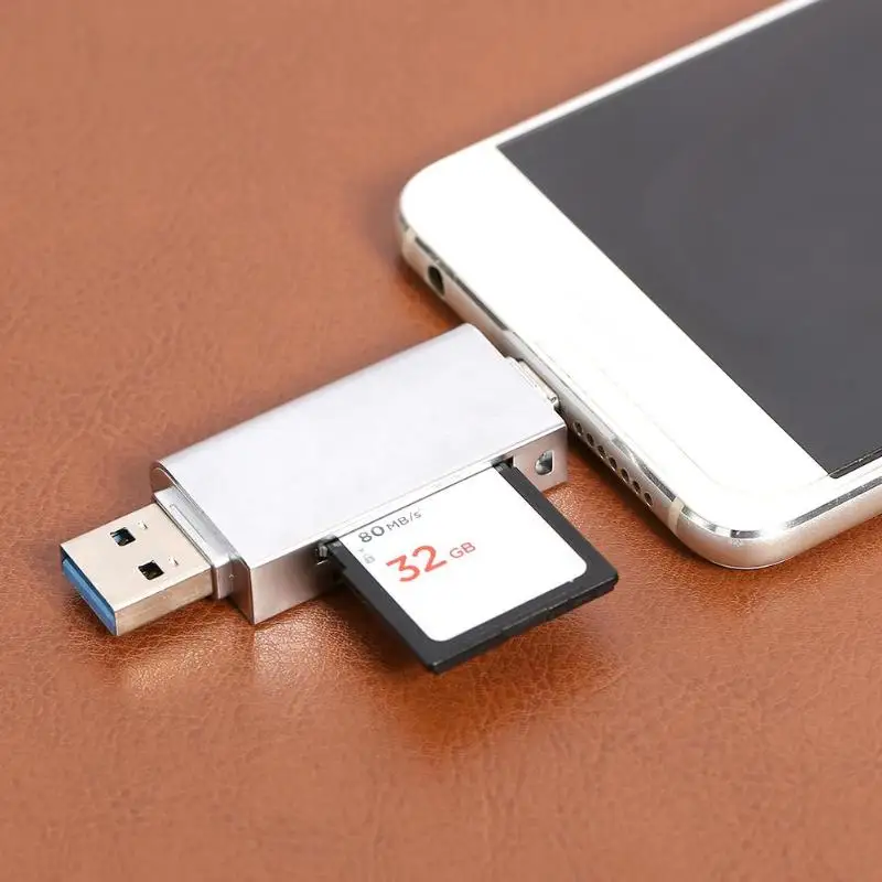 Считыватель карт памяти USB 2,0+ type C OTG TF адаптер для Android Phone PC