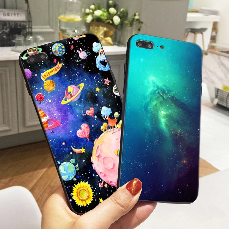 Outer Space Nebula Cases For iPhone 7 Case Moon Universe Cover