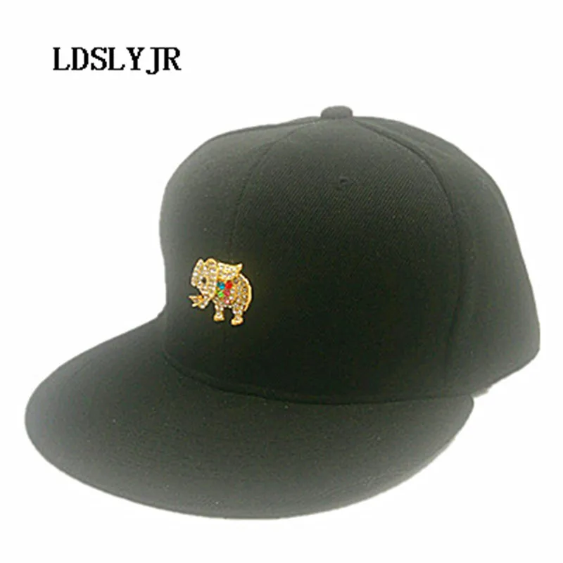

LDSLYJR 2017 cotton Metal elephant Adjustable baseball cap hip-hop hat snapback cap for women men 295