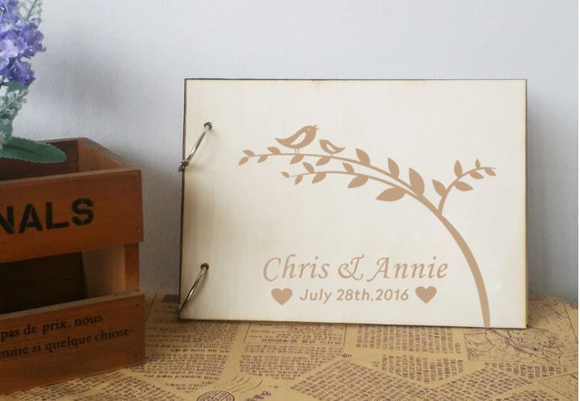 Personalized Wedding Guest Book Rustic Guestbook Al Personalized Wedding Guest Book Rustic Guestbook Al Unique Wood Books Signature