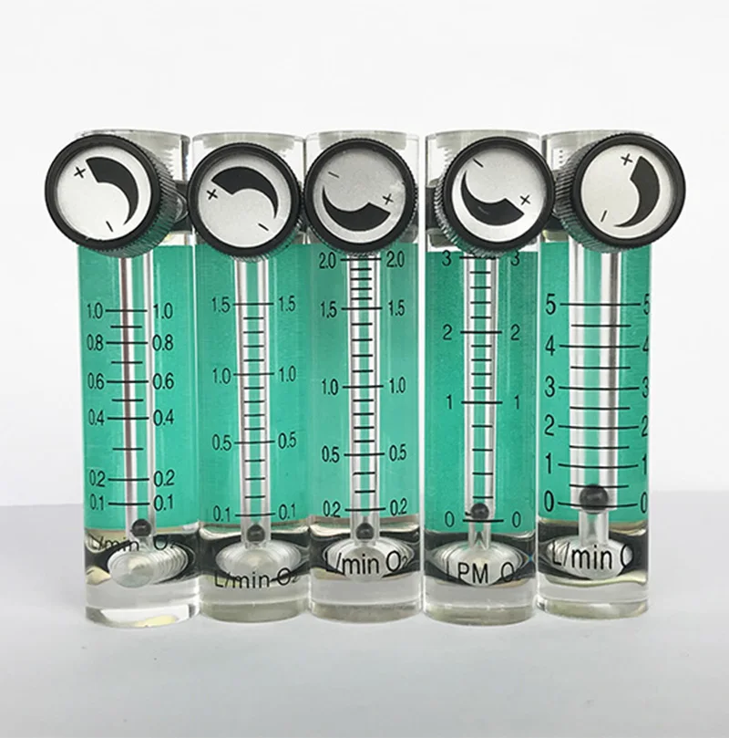 0-3LPM 93 мм акриловый газовый воздушный кислородный расходомер с регулирующим клапаном металлический разъем 0.1Mpa акриловая никелированная латунь