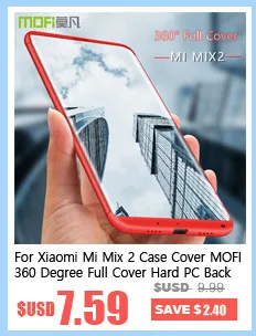 Для Xiaomi mi Mix 2 чехол-накладка MOFI mi x 2, жесткий чехол-накладка из поликарбоната для mi x 2, Жесткий Чехол mi x2 mi cro, матовый чехол