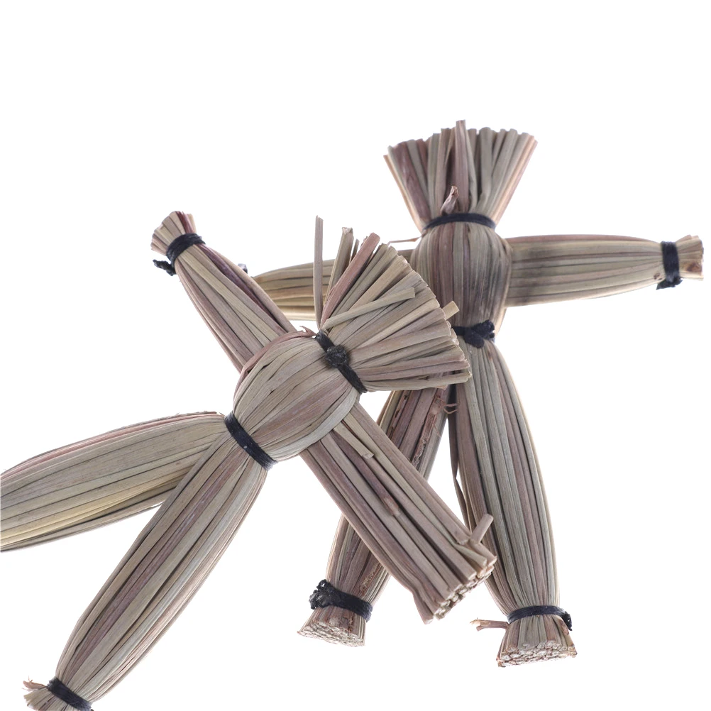 

2pcs Novelty Mysterious Straw Voodoo Dolls Spooky Magic Stage Comedy Amazing Toys April Fool's Day Close Up Magic Toys For Child
