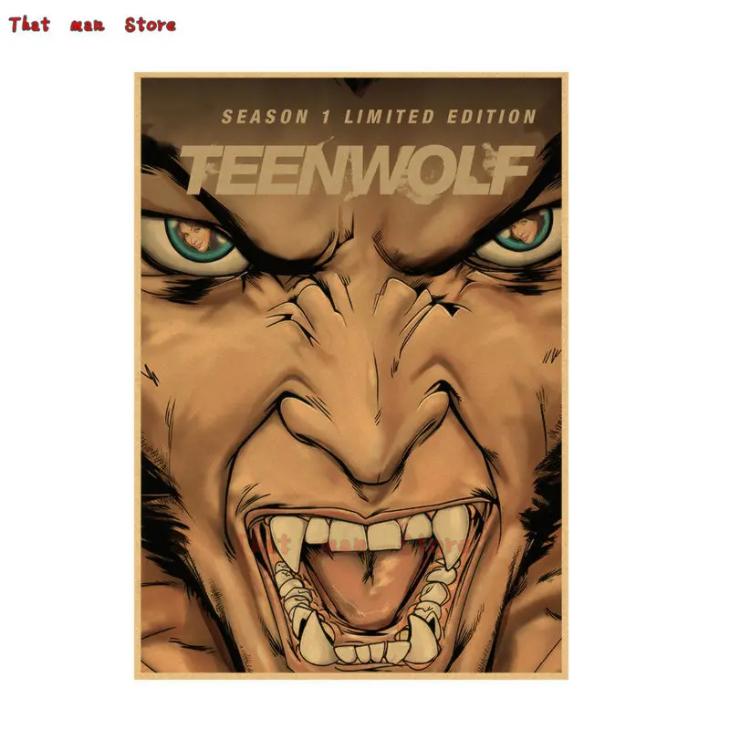 Украшение для дома Teen Wolf плакат из крафт фильма наклейки на стену с рисунком