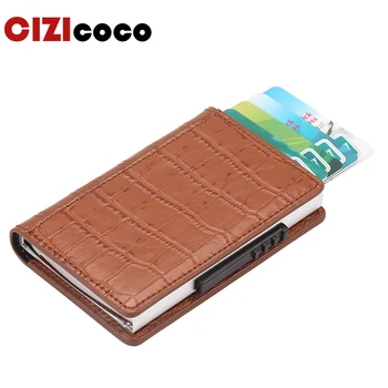 

Cizicoco 2019 New Credit Card Holders Business Men Card Holders Fashion RFID Card Cases Automatical Aluminium Bank Card Wallets