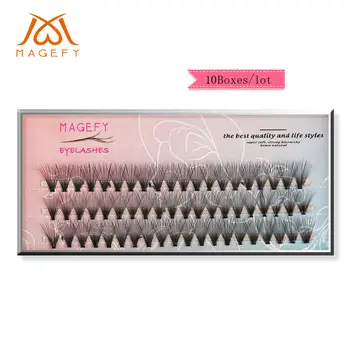 

MAGEFY New 10 tray/ lots Individual Lashes J B C D Curl 8-12mm Length Fur Fake Eyelashes Individual Eye Lashes Extensions Black
