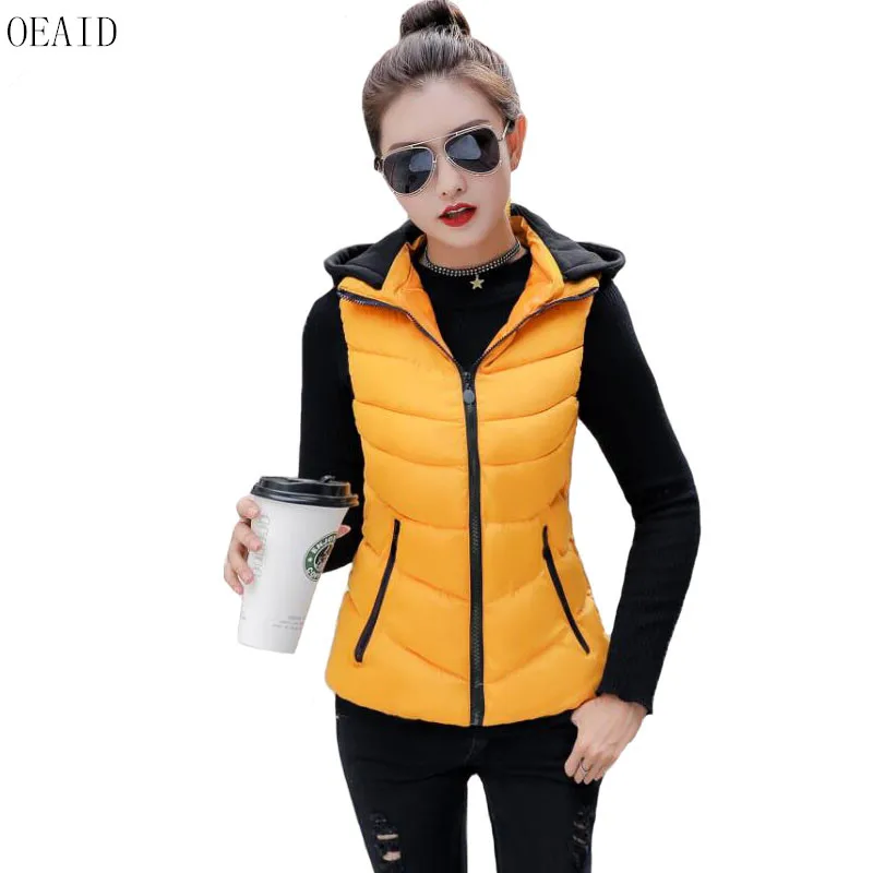 

OEAID Spring And Autumn Waistcoat Women Vest 2019 New Sleeveless Jacket Women Clothing Short Slim Female Outerwear Black Red
