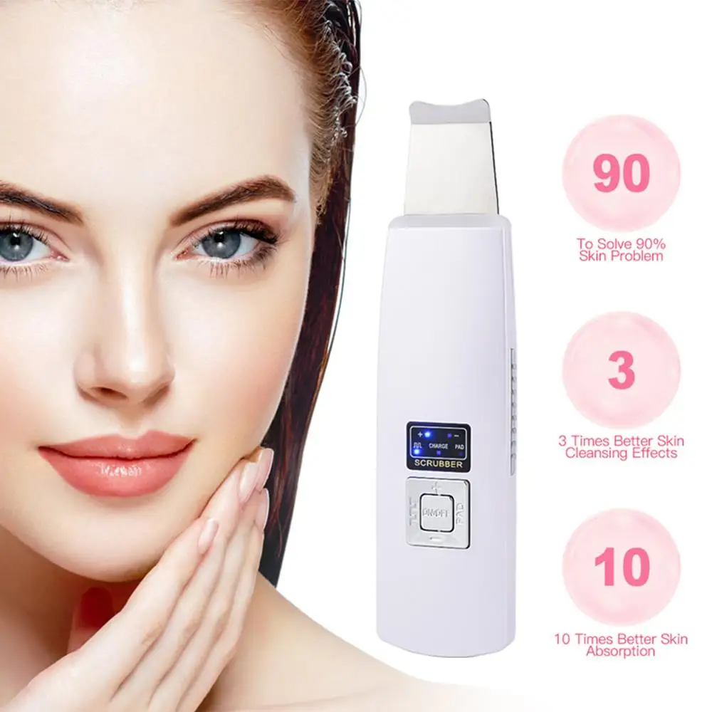 

Ultrasonic Deep Face Cleaning Machine Skin Scrubber Remove Dirt Blackhead Reduce Wrinkles and spots Facial Whitening Lifting