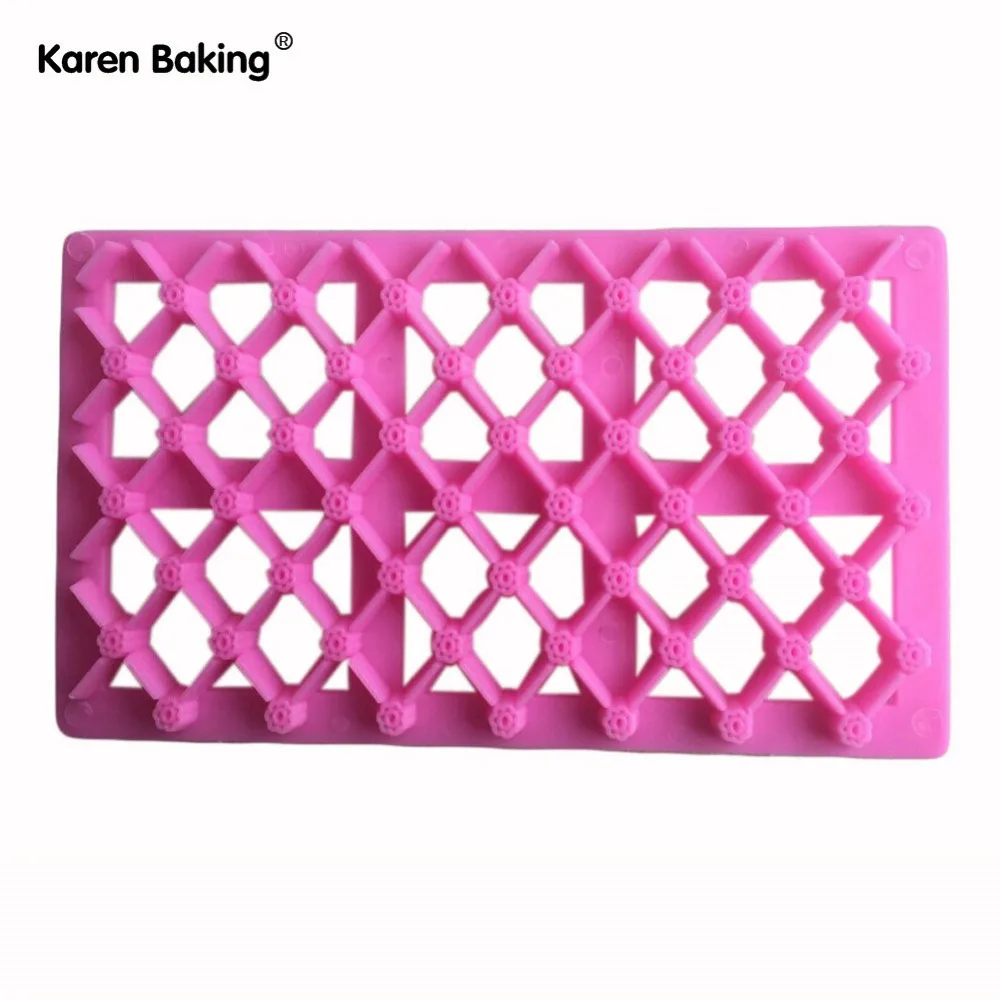 Impression Grid Modelling Cupcake Cookie Cutter Fondant Cake Decorating