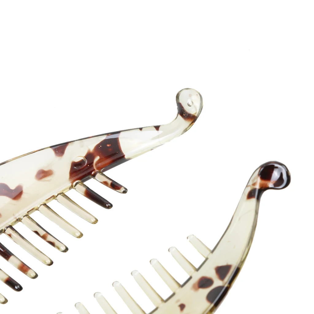 2 Pieces Fish Tail Design Hair Banana Clip 13x6cm Lady Girls School Girls Hair Clips Barrette Comb Hair Jewelry