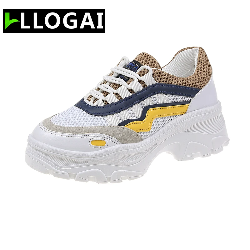 

Comfortable Rubber Platform Shoes Women Casual Lace-up Sneakers Women Rubber Ladies Shoes Vulcanized Shoes Autumn Women Shoes PU