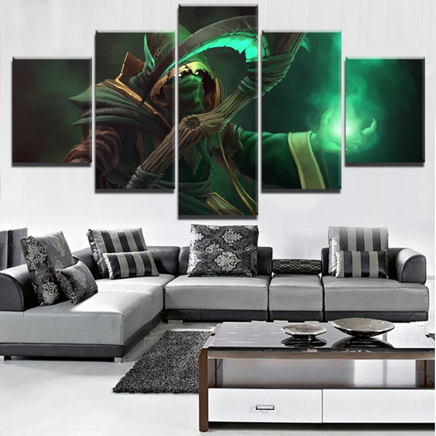 DOTA 2 Game 5 Pieces Paintings Canvas Wall Art Home Canvas Wall Art Home Decor Living Room Modern D