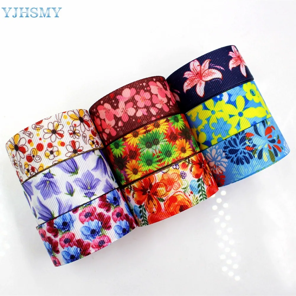 

YJHSMY H-17516-544 25mm 10 yards Pose Geometric Pattern Ribbon Thermal Transfer DIY Manual Material