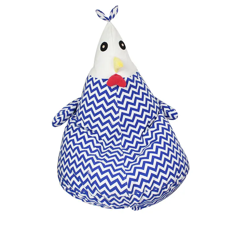 Креативная мягкая сумка для хранения курицы из мультфильма кресло переносная Детская сумка для хранения игрушек мягкий мешочек органайзер для одежды инструмент - Цвет: BLUE