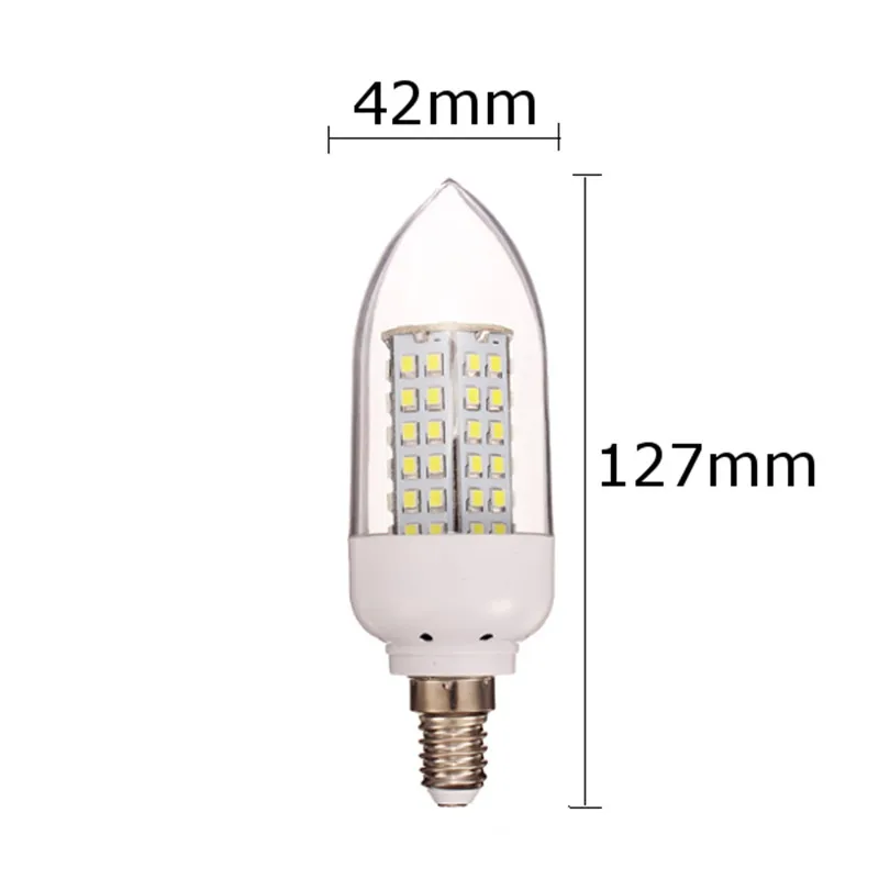CLAITE E14 5 Вт Светодиодный лампа 80 SMD 3528 AC 85-265 V теплый белый мозоли костюм для дома очень яркий
