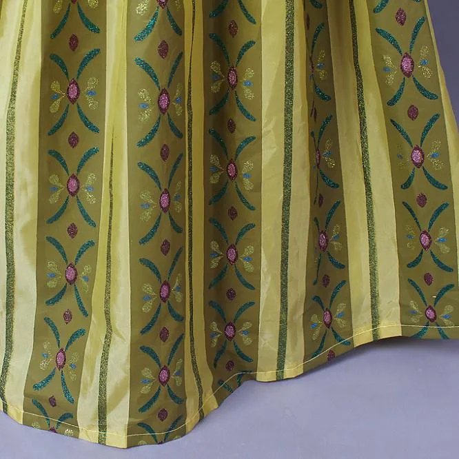 Girls Dresses Summer 2016 Girl Dress Children clothing Anna Blue Movie Dress + Red Cape Girl Princess Dresses Cosplay Costumes children dress