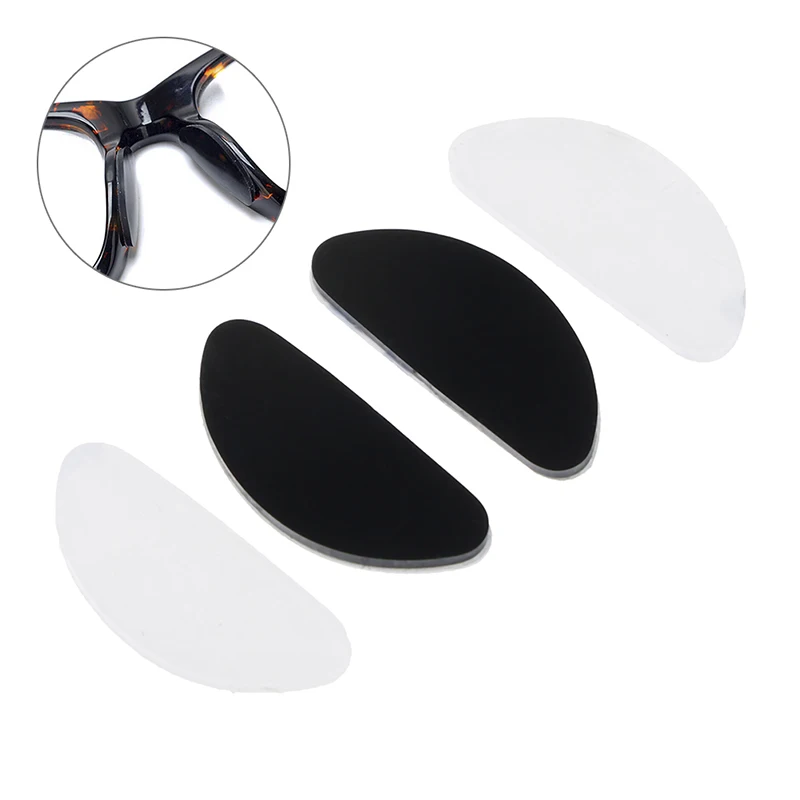 Hot 5 Pairs Anti-slip Silicone Nose Pads For Eyeglasses Brace Glasses Support Stick On Nose Pad Eyewear Accessories