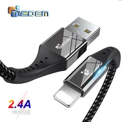 TIEGEM USB кабель для iPhone X XS MAX XR 8 7 6 5 S plus Кабель Быстрая зарядка кабель мобильного телефона зарядное устройство Шнур Usb кабель для передачи