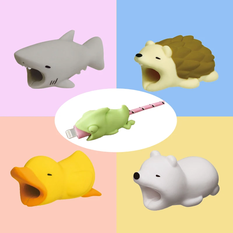 かわいい動物の Usb 充電器電話ケーブルオーガナイザーかまプロテクター Iphone の Andriod Usb ケーブル充電器プロテクター C Phone Cable Organizer Aliexpress