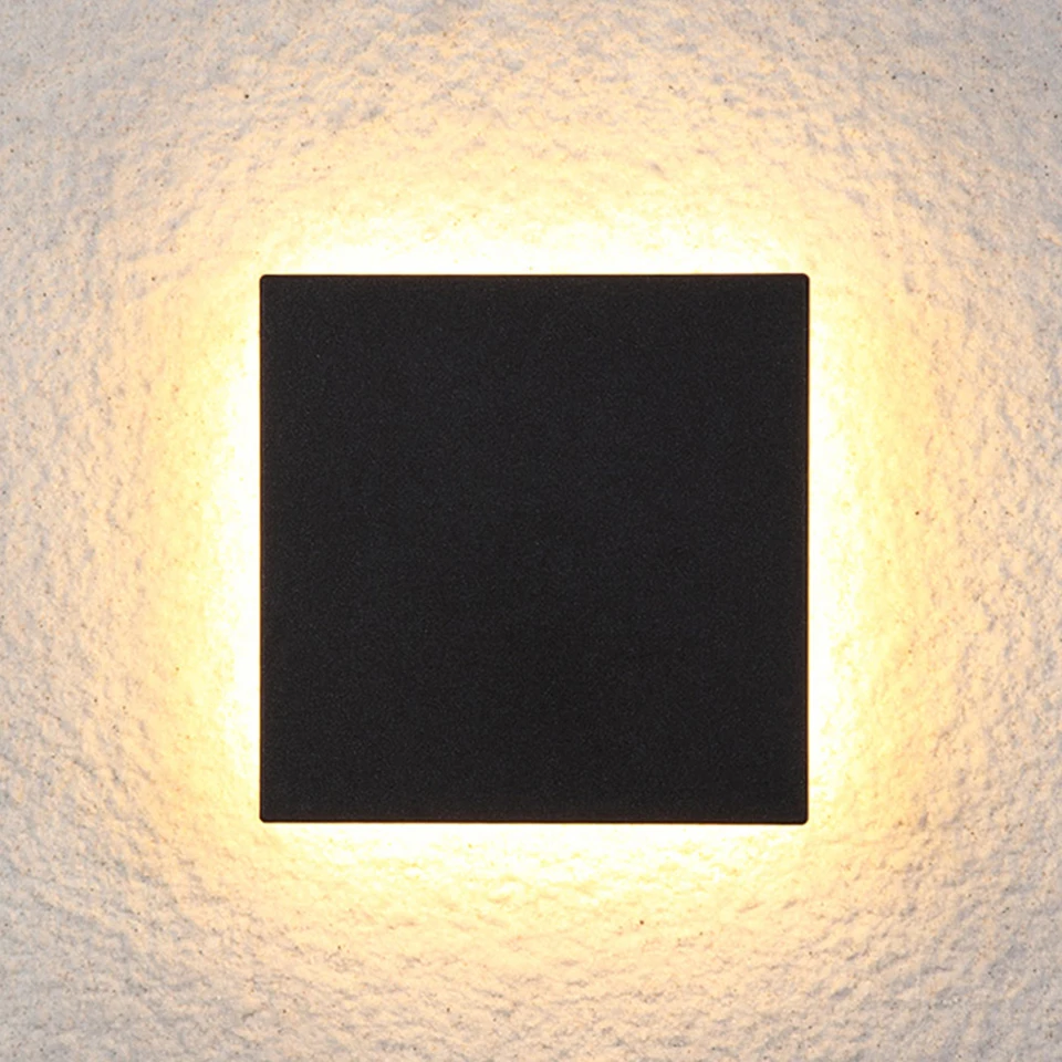 

LED Wall Lights 10W Sconce Outdoor Waterproof Courtyard Home Modern Surface Mounted black wall lamp some areas free shipping