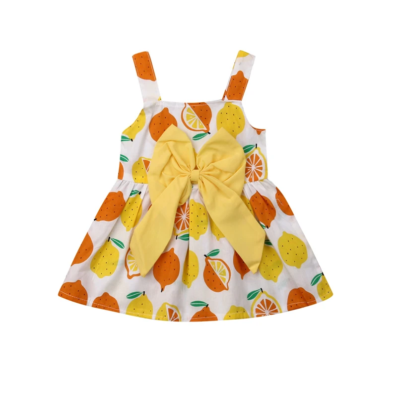 Fruit Sling Girl Dress Toddler Kids Baby Girls Dress Princess Strap