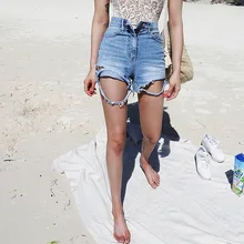 Отбеленные летние джинсы короткие джинсовые шорты для женщин отбеленные джинсы Шорты повседневные отбеленные шорты джинсы Feminino