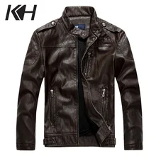 KH, новинка, мужские кожаные куртки, британский стиль, мотоциклетная кожаная куртка, пальто, Jaqueta de Couro Masculina, мужские кожаные пальто на молнии