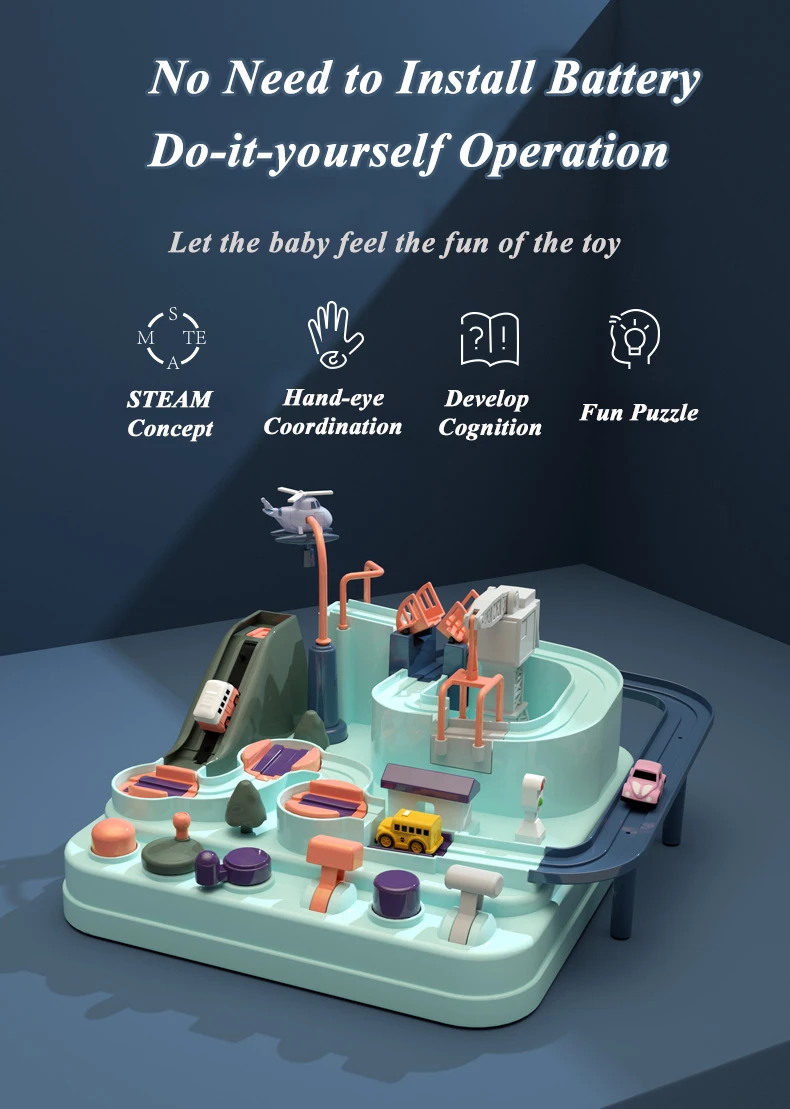 Menino e Menina Bebê Brilhante Educação Railcar Brinquedo Eco-friendly Aventura Pista Carro Macaron Cor Tabela Jogos Quebra-cabeça Brinquedos 3 Bebê brilhante educação railcar brinquedo eco friendly