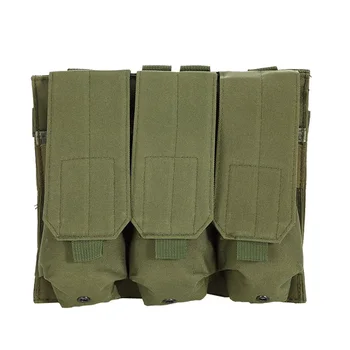 

Molle Tactical Triple AR15 M4 5.56mm Mag Magazine Pouch Pistol Shooting Vest Tool Dump Drop Hunting Bag