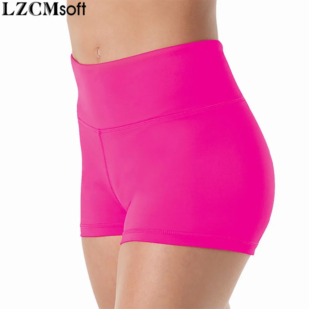 Женские узкие танцевальные шорты LZCMsoft из спандекса и лайкры с высокой талией
