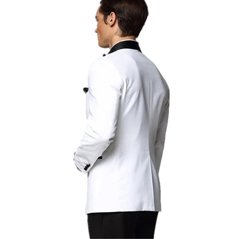 Berlioni Italy Men/'s tuxedo punta del ala Cuello Blanco Camisa De Vestir incluye corbata de moño