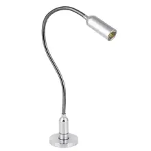 Gooseneck светодиодный настольный светильник 3 Вт светодиодный для чтения защита глаз гибкий с сенсорным выключателем настольная лампа EU US AU UK адаптер питания