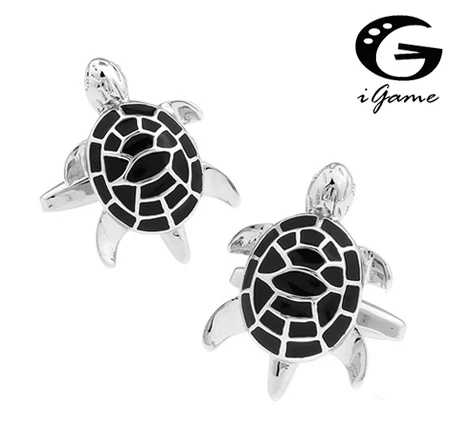 

iGame Tortoise Cufflinks Black Color Novelty Designer Cuff links Free Shipping