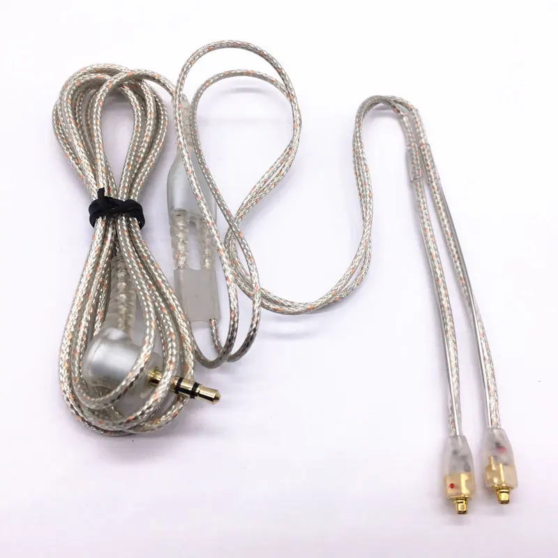 MMCX оригинальный посеребренный кабель для Shure SE215 SE315 SE535 SE846 UE900 Улучшенный съемный