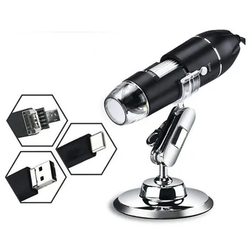 

3-in-1 Electron Microscope 1000X 1600X 8 LED Digital Microscope USB Endoscope Camera Microscope Electronic Stereo Magnifier