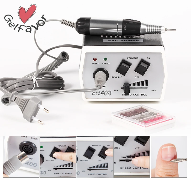 

Gelfavor Nail Equipment 35W 1 SET Manicure Pedicure Files Electric Manicure Drill & Accessory Electric Nail Drill Machine Tool
