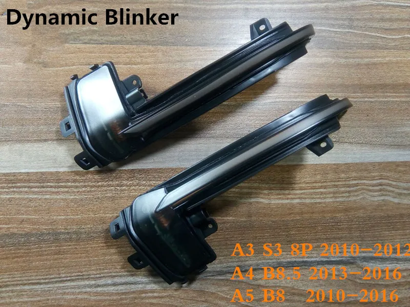 

LED Rearview Mirror Indicator Blinker Light Dynamic Turn Signal For Audi A3 S3 8P 2010 A4 S4 B8.5 A5 S5 RS5 2013 2016