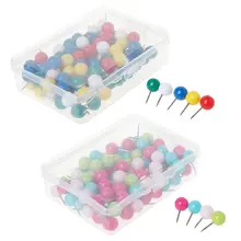 100 шт толкатели Красочные ассорти толкатели рисунок пробковая доска гвозди фото стены офисные школьные принадлежности