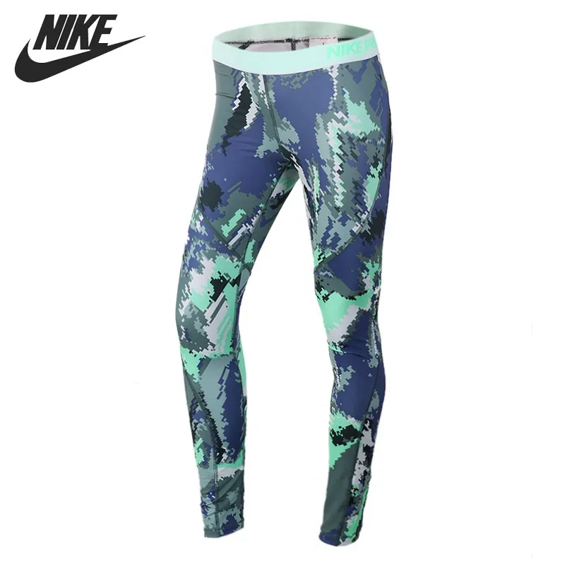 Оригинальное новое поступление NIKE HPRWM TGHT OIL GLITCH женские облегающие спортивные