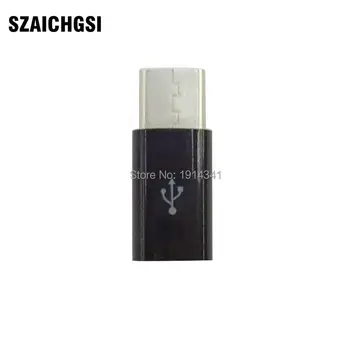 

SZAICHGSI black Micro usb to type c Adapter USB C Cable Charger for Macbook xiaomi USB 3.1 Type-c Adapter color wholesale 100pcs
