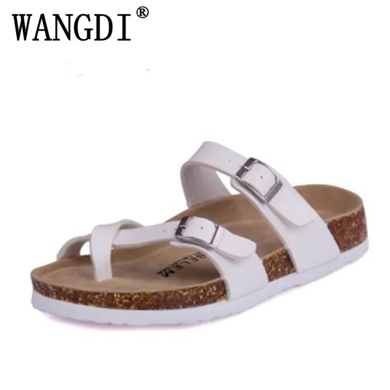 melhor Moda Novas Sandálias de Cortiça Verão Chinelos Casuais Mulheres Cor Misturada Valentine Sapatos Zapatos Mujer Sandálias Plus Size 35 43