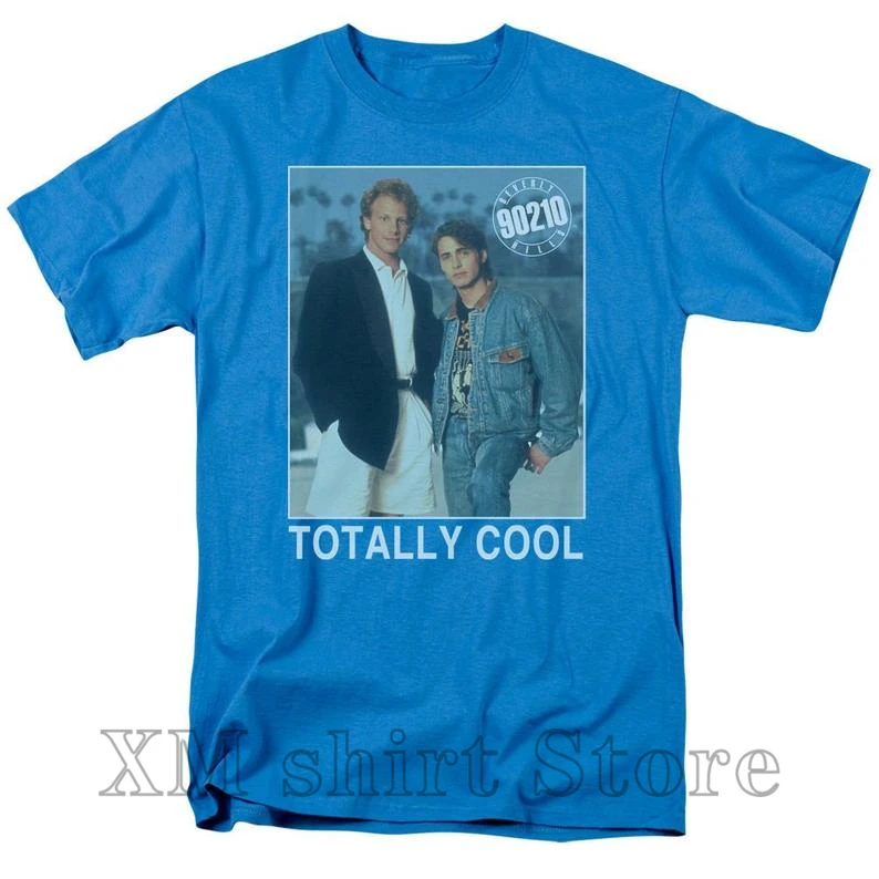 

Beverly Hills 90210 Totally Cool Turquoise Shirts T-Shirt men funny print women tops tee Casual O-neck tshirts