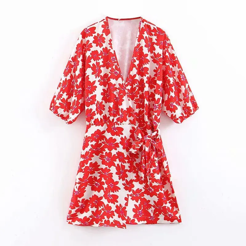 

Popular new Women Dress Vestidos Mujer Xq8-43-9331 European And American Fashion Wind Printed Dresses