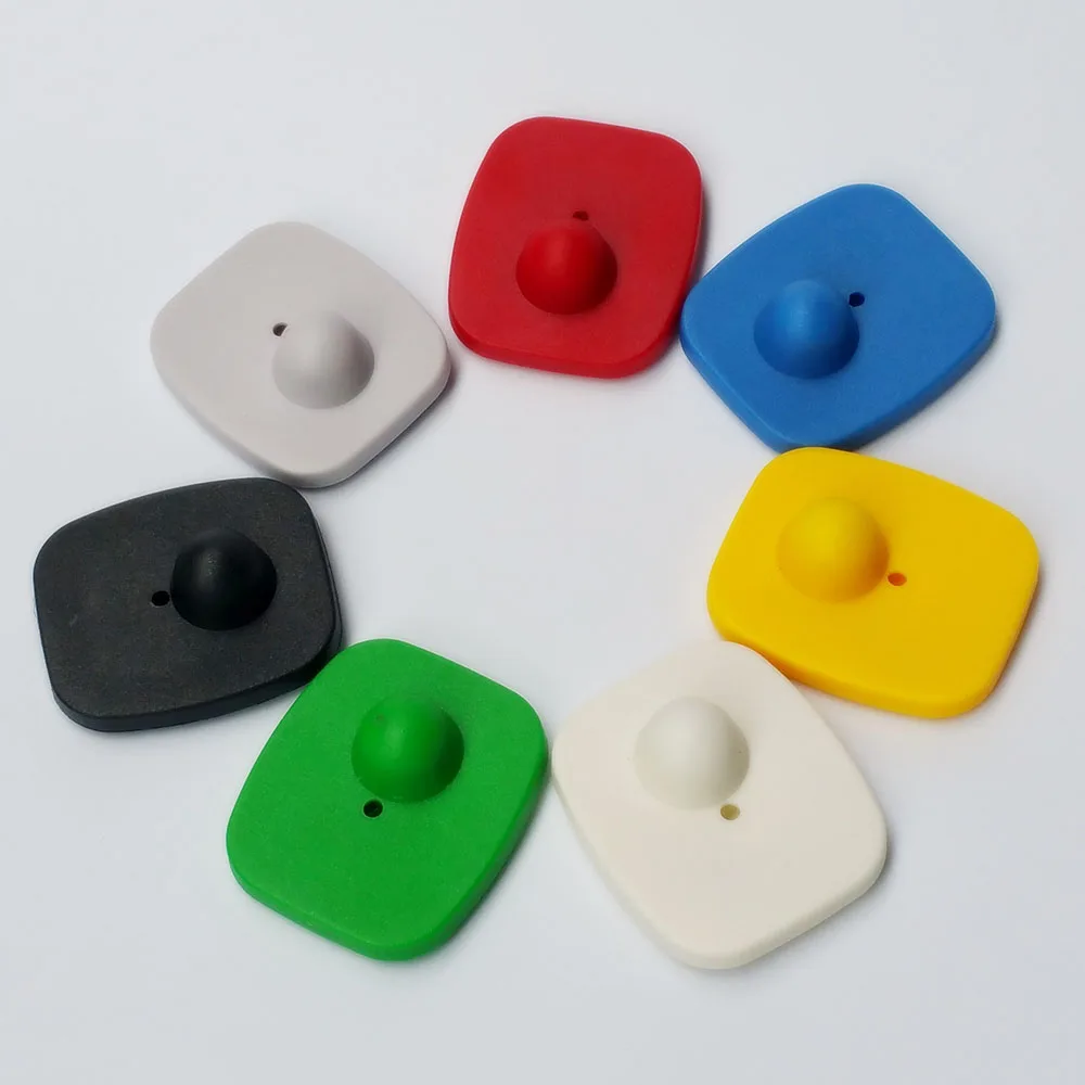 50pcslot 8.2MHz Radio Frequency EAS Anti-theft Buckle Mini Square Hard Tag With 16mm Nails Clothing Anti-theft Magnetic Buckles (3)