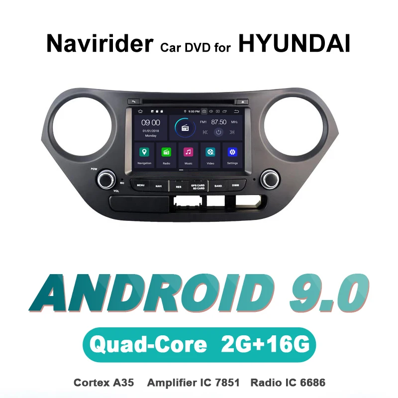 ELANMEY advanced gps навигация для HYUNDAI I10 2014-2015 автомобильные аксессуары android 9,0 автомобильный DVD Мультимедиа Радио Стерео bluetooth