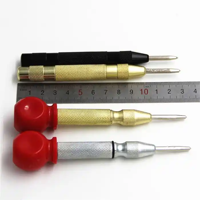 5 Inch Automatic Center Pin Punch Strike Spring Loaded Marking Starting Holes Woodworking Tool