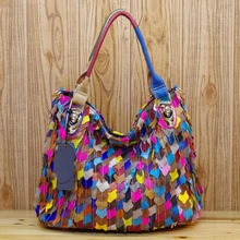 Сумки из натуральной кожи в национальном стиле, цветные женские сумки через плечо, многофункциональные водонепроницаемые сумки-мессенджеры из овчины