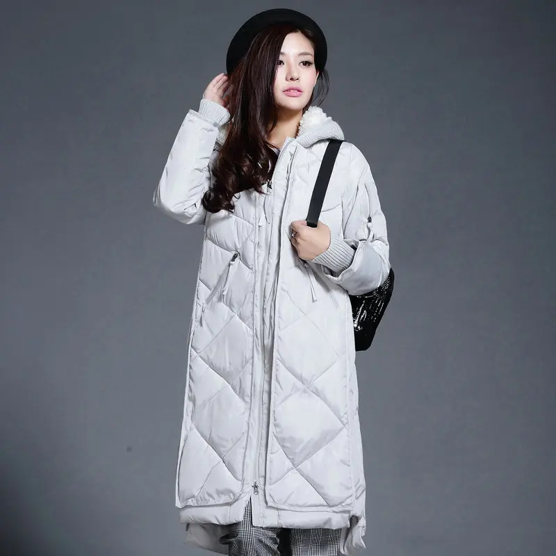 Wadded Jacket Female Winter Jacket Women Outerwear Loose Parka Jacket Long Cotton-Padded Jacket Hoodies Coats Ladies  C1308